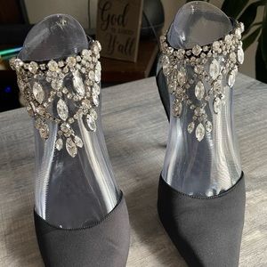 LORD & TAYLOR Evening Satin Sparkly Shoes